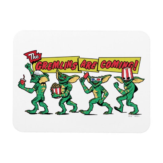 Magnet Flexible Les Gremlins™ arrivent (Horizontal)