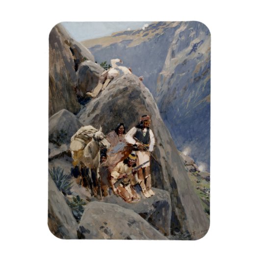 Magnet Flexible Les guerriers d'Apache : une embuscade sur la cava (Vertical)