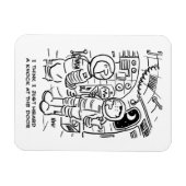 Magnet Flexible Les hommes de l'espace écoutent frapper à la porte (Horizontal)