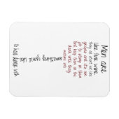 Magnet Flexible Les hommes sont comme de l'aimant de citation de v (Horizontal)