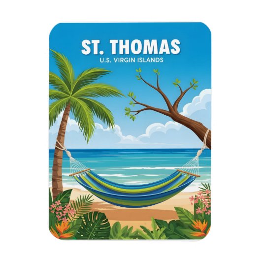 Magnet Flexible Les îles vierges de St Thomas (Vertical)