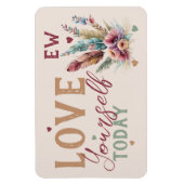 Magnet Flexible Les initiales personnalisées vous aiment aujourd'h (Vertical)