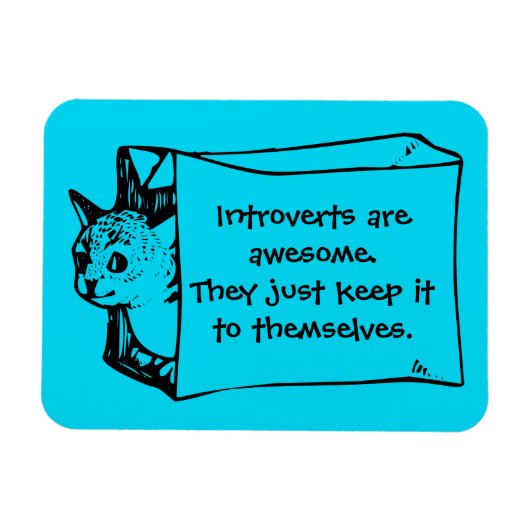 Magnet Flexible Les introvertis sont un Chat génial dans un Sticke (Horizontal)