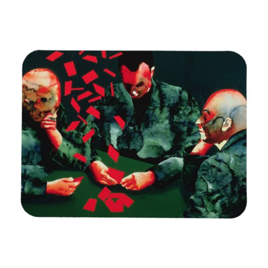 Magnet Flexible Les joueurs de cartes 1987 (Horizontal)