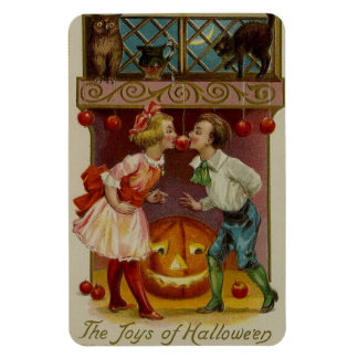 Magnet Flexible Les Joys d'Halloween Apple Bobbing Couple Vintage