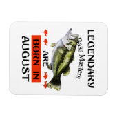 Magnet Flexible Les légendaires Maîtres de basse sont nés en août (Horizontal)