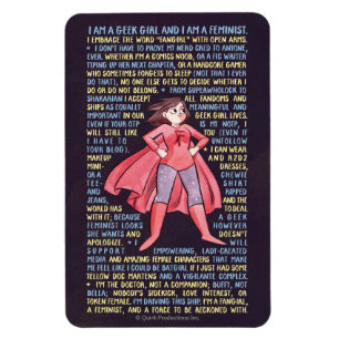 Magnet Flexible Les litanies de la fille de geek pour le féminism