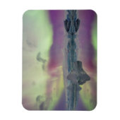 Magnet Flexible Les lumières Aurora reflètent la lagune | Islande (Vertical)