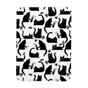 Magnet Flexible Les mauvais chats frappent des trucs sur