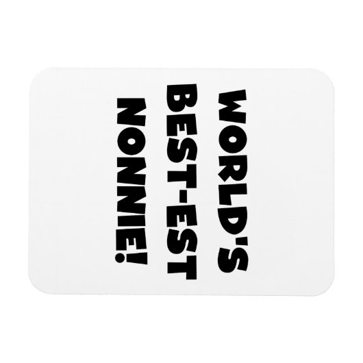 Magnet Flexible Les meilleurs cadeaux Nonnie du monde de Black Tex (Horizontal)