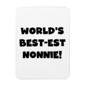 Magnet Flexible Les meilleurs cadeaux Nonnie du monde de Black Tex (Vertical)