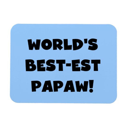 Magnet Flexible Les meilleurs cadeaux Papaw du monde de Black Text (Horizontal)