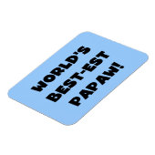 Magnet Flexible Les meilleurs cadeaux Papaw du monde de Black Text (Côté Gauche)