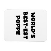 Magnet Flexible Les meilleurs cadeaux Poppi Black Text du monde (Horizontal)