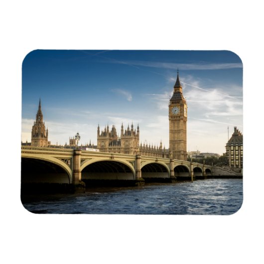 Magnet Flexible Les monuments | Big Ben, Londres Angleterre (Horizontal)