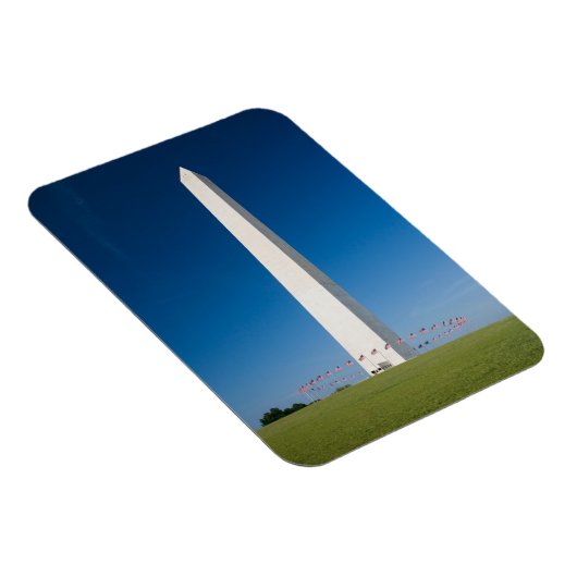 Magnet Flexible Les monuments | Washington Monument avec drapeaux (Côté Droit)