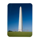 Magnet Flexible Les monuments | Washington Monument avec drapeaux (Vertical)