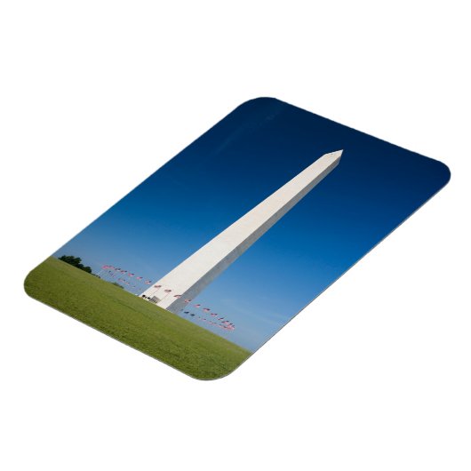 Magnet Flexible Les monuments | Washington Monument avec drapeaux (Côté Gauche)