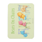 Magnet Flexible Les ours bleus, roses, jaunes et Brown jouent (Vertical)