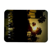 Magnet Flexible Les palmiers de Lanzarote à l'aimant du réfrigérat (Horizontal)