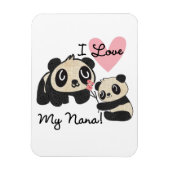 Magnet Flexible Les pandas I aiment ma Nana (Vertical)