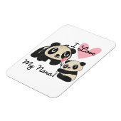 Magnet Flexible Les pandas I aiment ma Nana (Côté Gauche)
