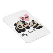 Magnet Flexible Les pandas I aiment ma tante (Côté Droit)