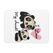Magnet Flexible Les pandas I aiment ma tante (Horizontal)