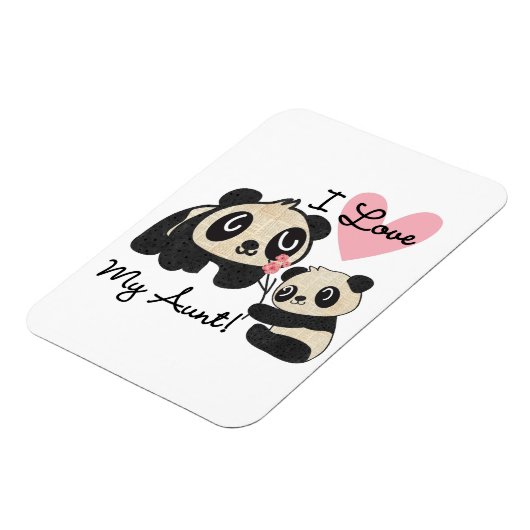 Magnet Flexible Les pandas I aiment ma tante (Côté Gauche)