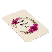 Magnet Flexible Les pavots rose Fuchsia Meilleure Maman Jamais - F (Côté Droit)