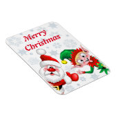 Magnet Flexible Les personnages de Noël de père Noël et Elf (Côté Droit)