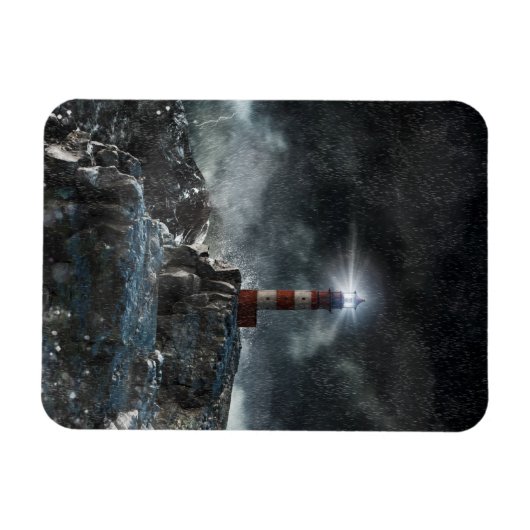 Magnet Flexible Les phares | Phare dans la tempête (Horizontal)