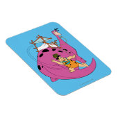 Magnet Flexible Les Pierrafeu | Fred Sliding Down Tail (Côté Droit)