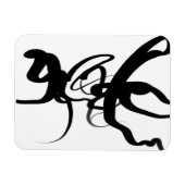 Magnet Flexible Les Plongeurs : Noir Abstrait et Blanc (Horizontal)