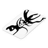 Magnet Flexible Les Plongeurs : Noir Abstrait et Blanc (Côté Gauche)