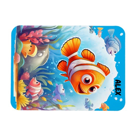 MAGNET FLEXIBLE LES POISSONS COLORÉS (Horizontal)