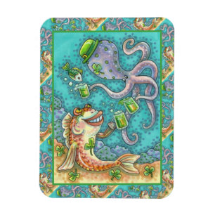 Magnet Flexible LES POISSONS ET LES POISSONS DE St. PADDY CHÈQUES 