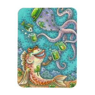 Magnet Flexible LES POISSONS ET LES POISSONS DE St. PADDY CHÈQUES