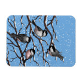 Magnet Flexible Les poulets en hiver (Horizontal)