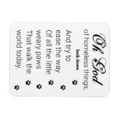 Magnet Flexible Les Prayers de Little Paws pour les Homeless Dogs (Horizontal)
