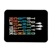 Magnet Flexible Les principales villes du marathon mondial (Horizontal)