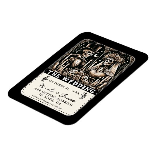 Magnet Flexible Les sketons Tarot MARIAGE Enregistrer la date (Côté Gauche)