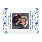 Magnet Flexible Les soeurs sont comme les étoiles Citation Photo p (Horizontal)
