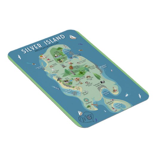 Magnet Flexible Les Steeles sur l'aimant flexible de Silver Island (Côté Droit)