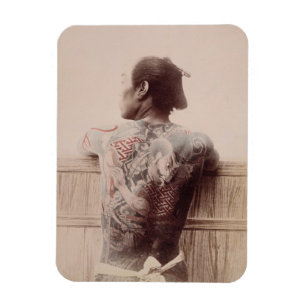 Magnet Flexible Les tatouages du jeune marié japonais, c.1880