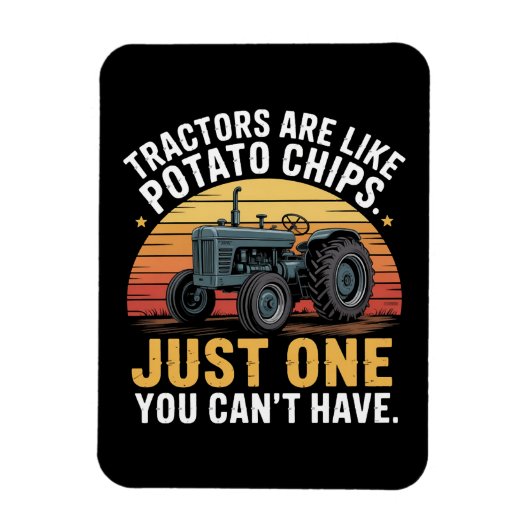 Magnet Flexible Les tracteurs sont comme des chips (Vertical)