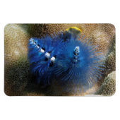 Magnet Flexible Les vers de Noël bleus ! Sur un aimant ! (Horizontal)