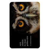Magnet Flexible Les yeux dorés d'une chouette spectaculaire (Vertical)