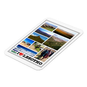 Magnet Flexible Lesotho - I Love -