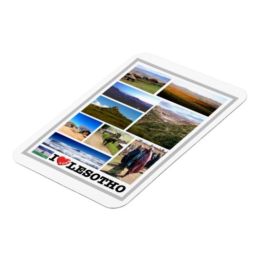 Magnet Flexible Lesotho - I Love - (Côté Gauche)